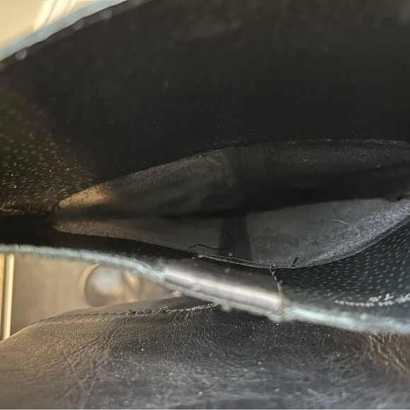 Black Knee-High Leather Boots - Picture 4 of 5